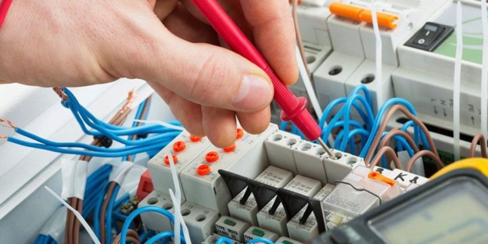 Switchboard being repaired